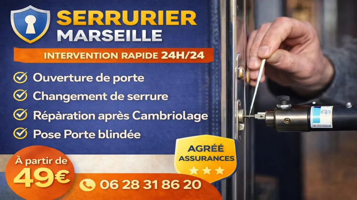Serrurier pas cher à La Valentine Marseille 13011 pour ouverture de porte et dépannage rapide